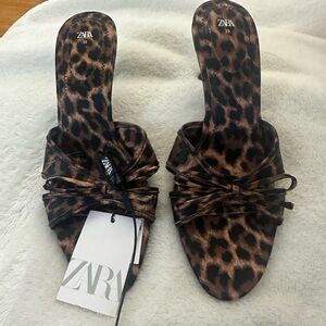 Zara Brown Heeled Shoes with Elegant Design